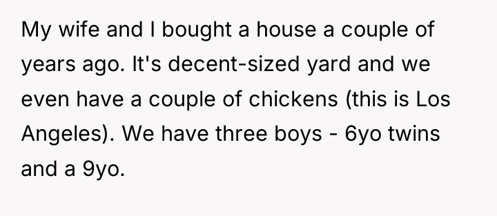 My wife and I bought a house a couple of...