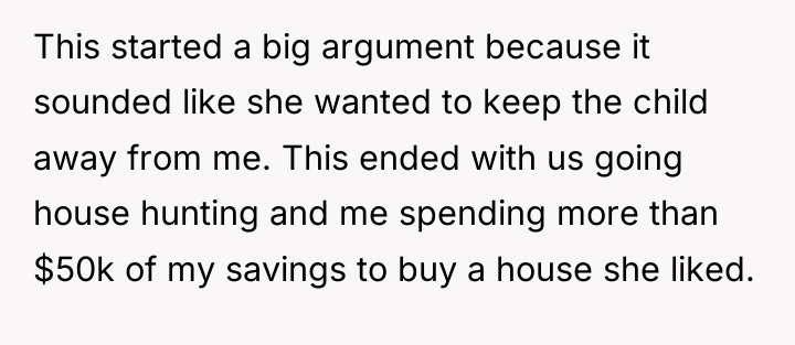 This started a big argument because it sounded like she...