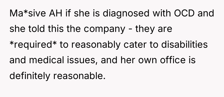 Ma*sive AH if she is diagnosed with OCD and she...