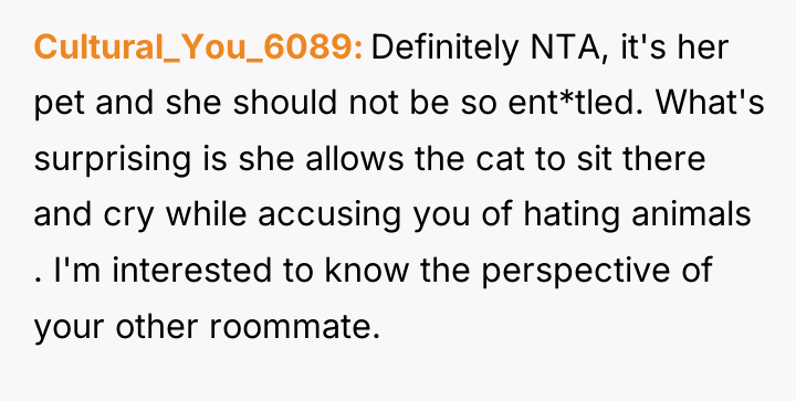 Cultural_You_6089 Definitely NTA, it's her pet and she should not...