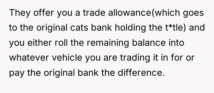 They offer you a trade allowance(which goes to the original...