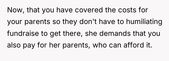 Now, that you have covered the costs for your parents...