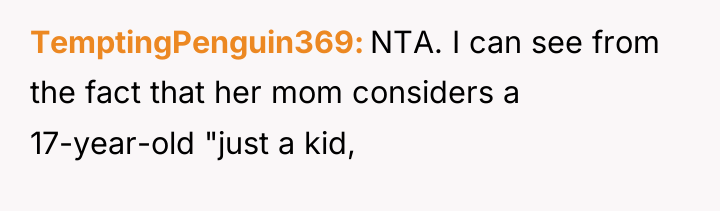 TemptingPenguin369 NTA. I can see from the fact that her...