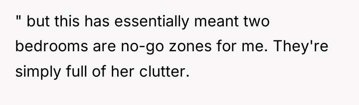 " but this has essentially meant two bedrooms are no-go...