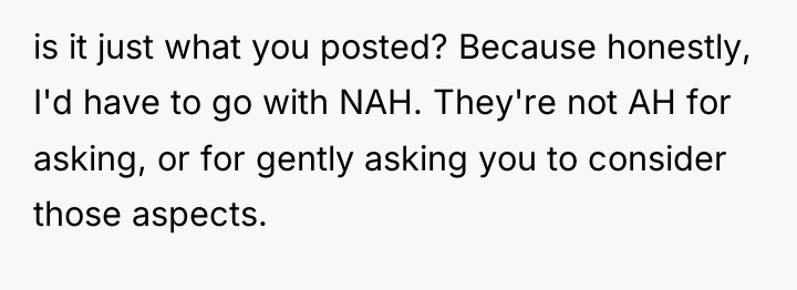 is it just what you posted? Because honestly, I'd have...
