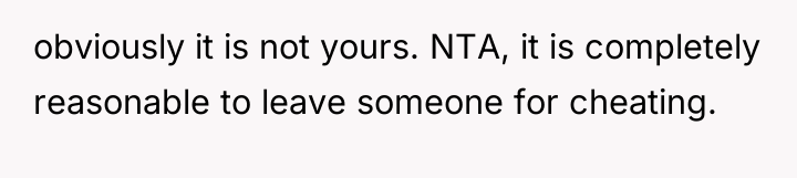 obviously it is not yours. NTA, it is completely reasonable...