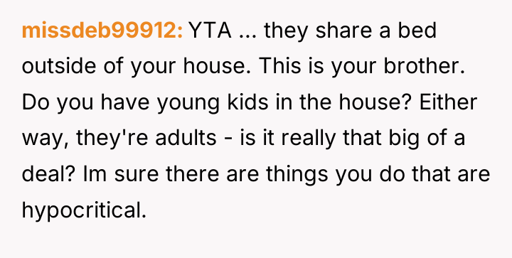 missdeb99912 YTA ... they share a bed outside of your...