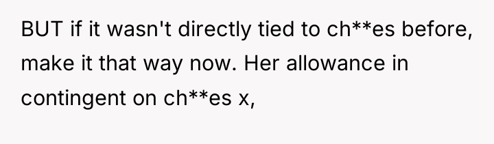 BUT if it wasn't directly tied to ch**es before, make...