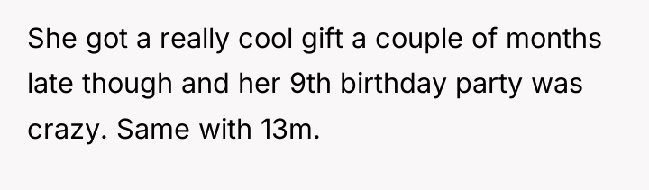 She got a really cool gift a couple of months...
