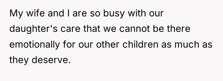 My wife and I are so busy with our daughter's...