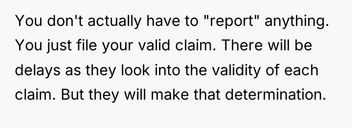 You don't actually have to "report" anything. You just file...