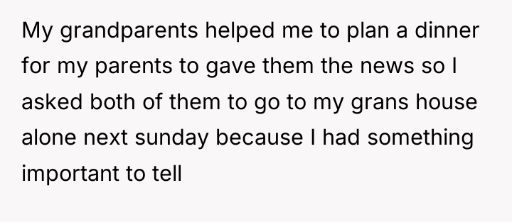 My grandparents helped me to plan a dinner for my...
