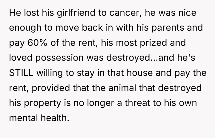 He lost his girlfriend to cancer, he was nice enough...