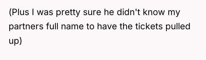 (Plus I was pretty sure he didn't know my partners...