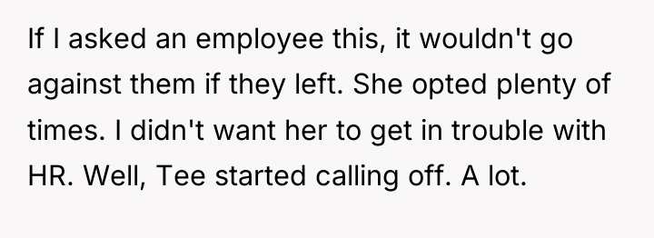 If I asked an employee this, it wouldn't go against...