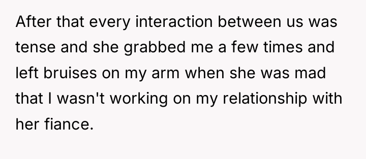 After that every interaction between us was tense and she...