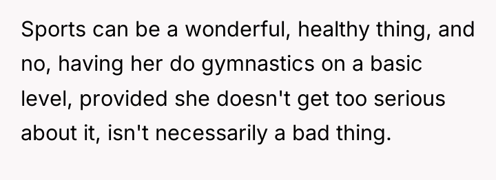 Sports can be a wonderful, healthy thing, and no, having...