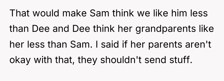 That would make Sam think we like him less than...