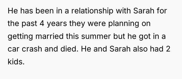 He has been in a relationship with Sarah for the...