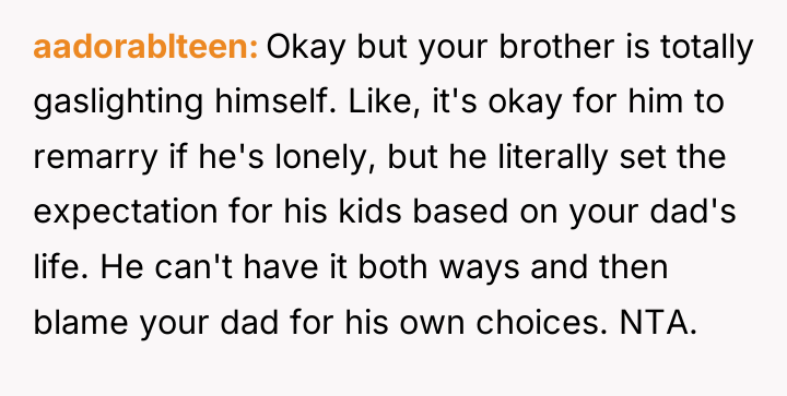 aadorablteen Okay but your brother is totally gaslighting himself. Like,...