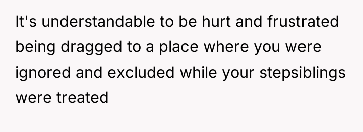 It's understandable to be hurt and frustrated being dragged to...