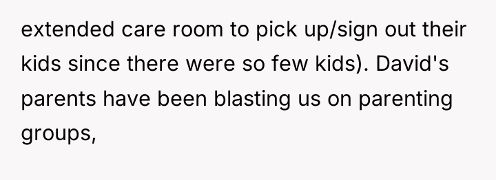 extended care room to pick up/sign out their kids since...