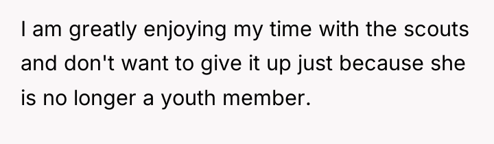 I am greatly enjoying my time with the scouts and...