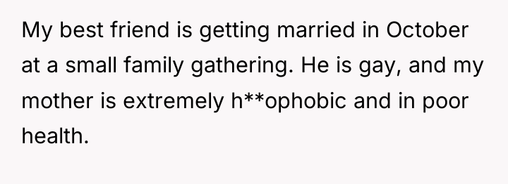 My best friend is getting married in October at a...