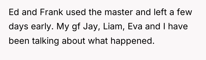 Ed and Frank used the master and left a few...