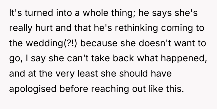 It's turned into a whole thing; he says she's really...