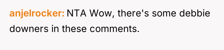 anjelrocker NTA Wow, there's some debbie downers in these comments.