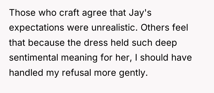 Those who craft agree that Jay's expectations were unrealistic. Others...