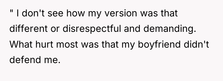 " I don't see how my version was that different...