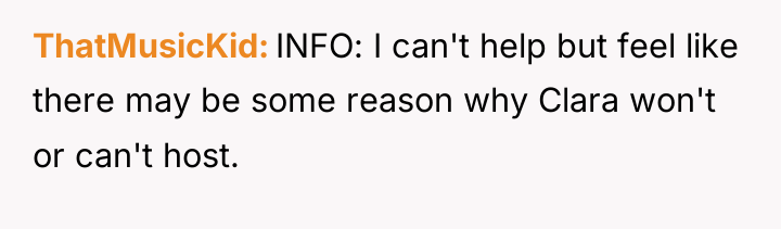 ThatMusicKid INFO: I can't help but feel like there may...