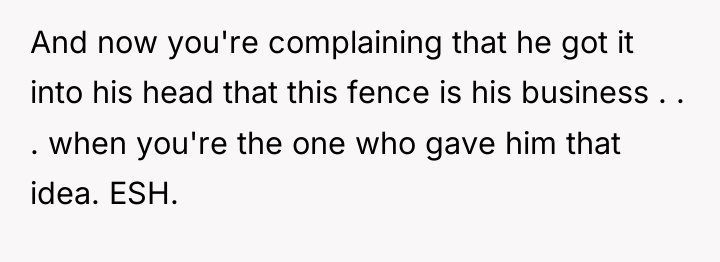 And now you're complaining that he got it into his...