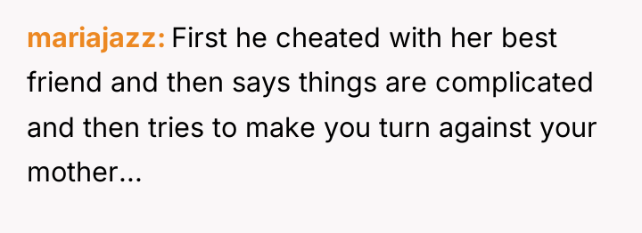 mariajazz First he cheated with her best friend and then...