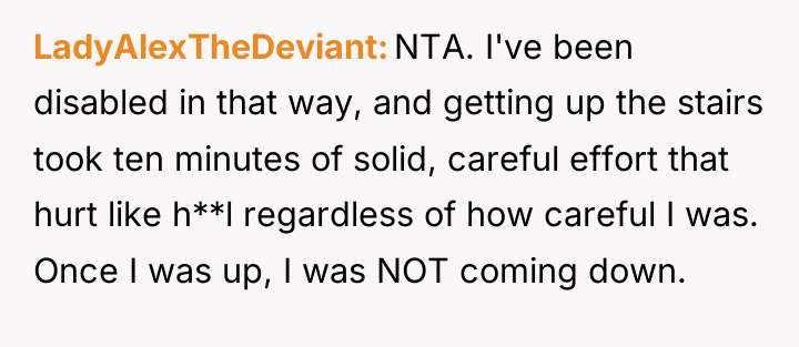 LadyAlexTheDeviant NTA. I've been disabled in that way, and getting...
