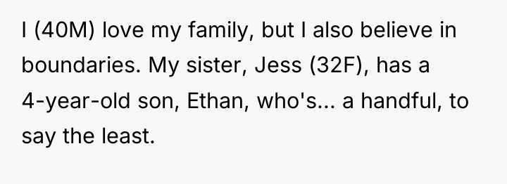 I (40M) love my family, but I also believe in...