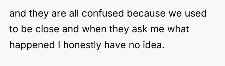 and they are all confused because we used to be...
