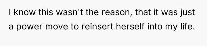 I know this wasn't the reason, that it was just...