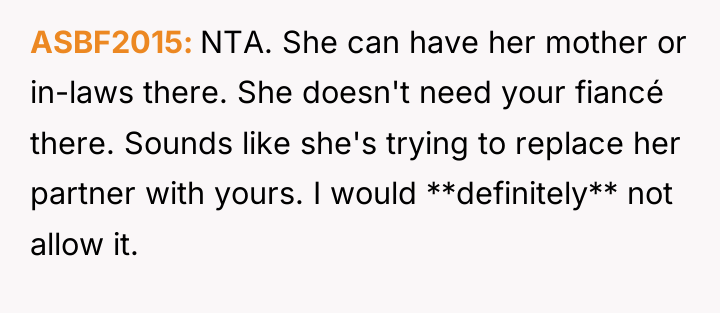 ASBF2015 NTA. She can have her mother or in-laws there....