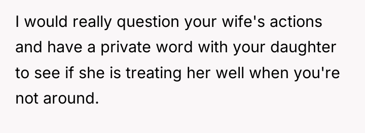 I would really question your wife's actions and have a...
