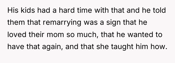 His kids had a hard time with that and he...