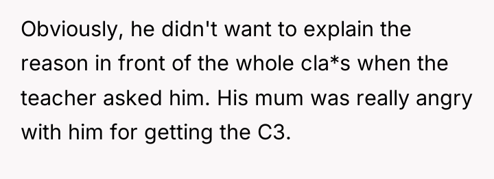 Obviously, he didn't want to explain the reason in front...