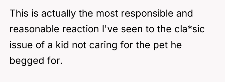 This is actually the most responsible and reasonable reaction I've...