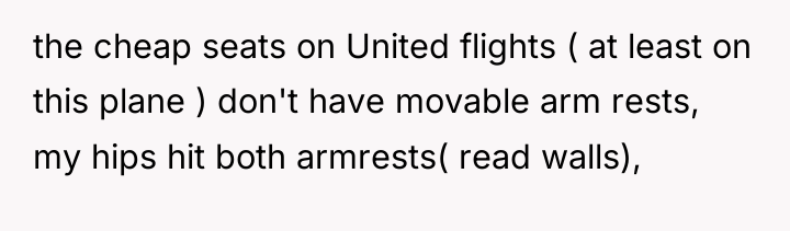 the cheap seats on United flights ( at least on...