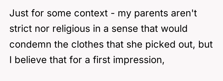 Just for some context - my parents aren't strict nor...