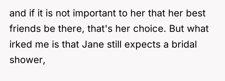 and if it is not important to her that her...