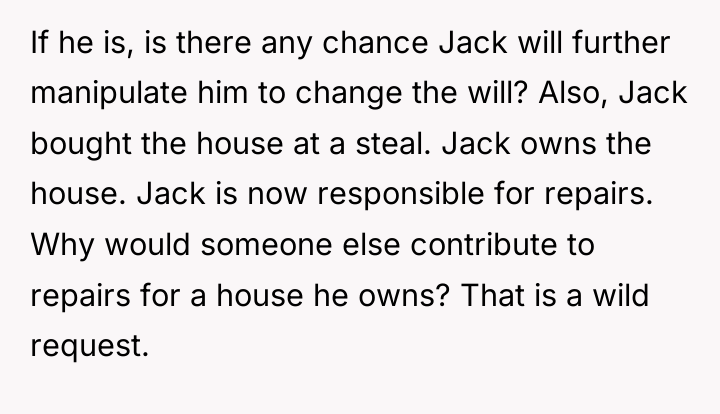 If he is, is there any chance Jack will further...