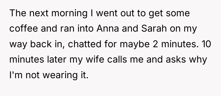 The next morning I went out to get some coffee...